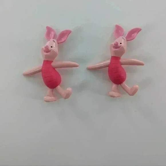 Winnie The Pooh Miniature Figure, Piglet, 3”, Disney Set Of Two - Picture 1 of 6